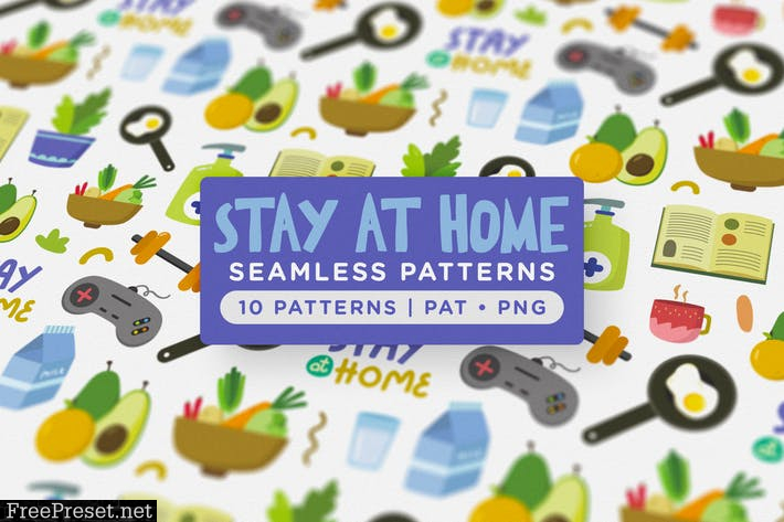 Stay at Home Seamless Patterns LE6H5ZW