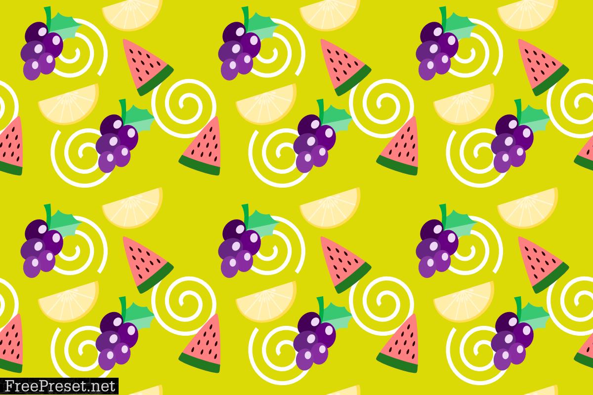 Summer Fruit Seamless Pattern