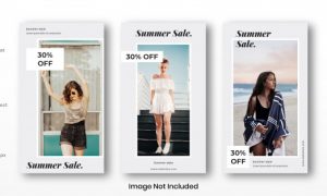 Summer sale set instagram stories template