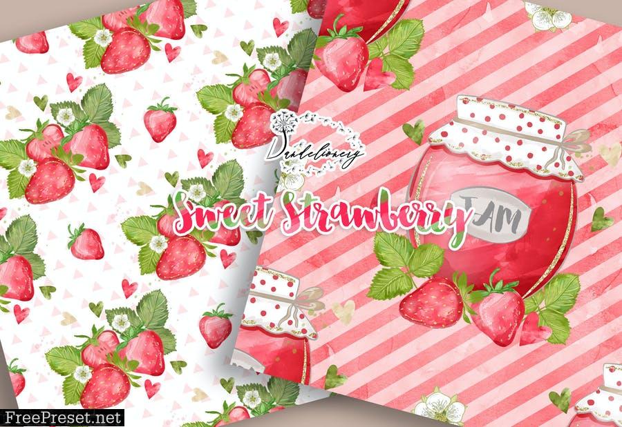 Sweet Strawberry digital paper pack SP2LMAF