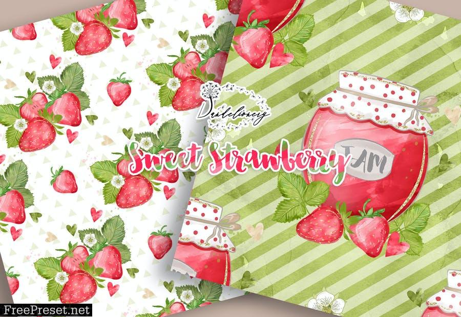 Sweet Strawberry digital paper pack SP2LMAF