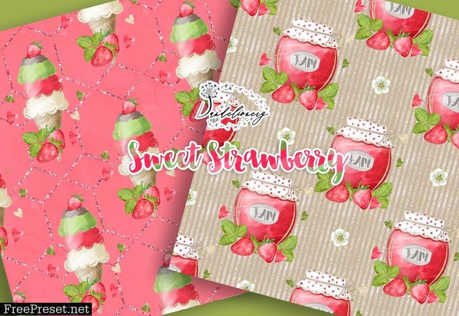 Sweet Strawberry digital paper pack SP2LMAF