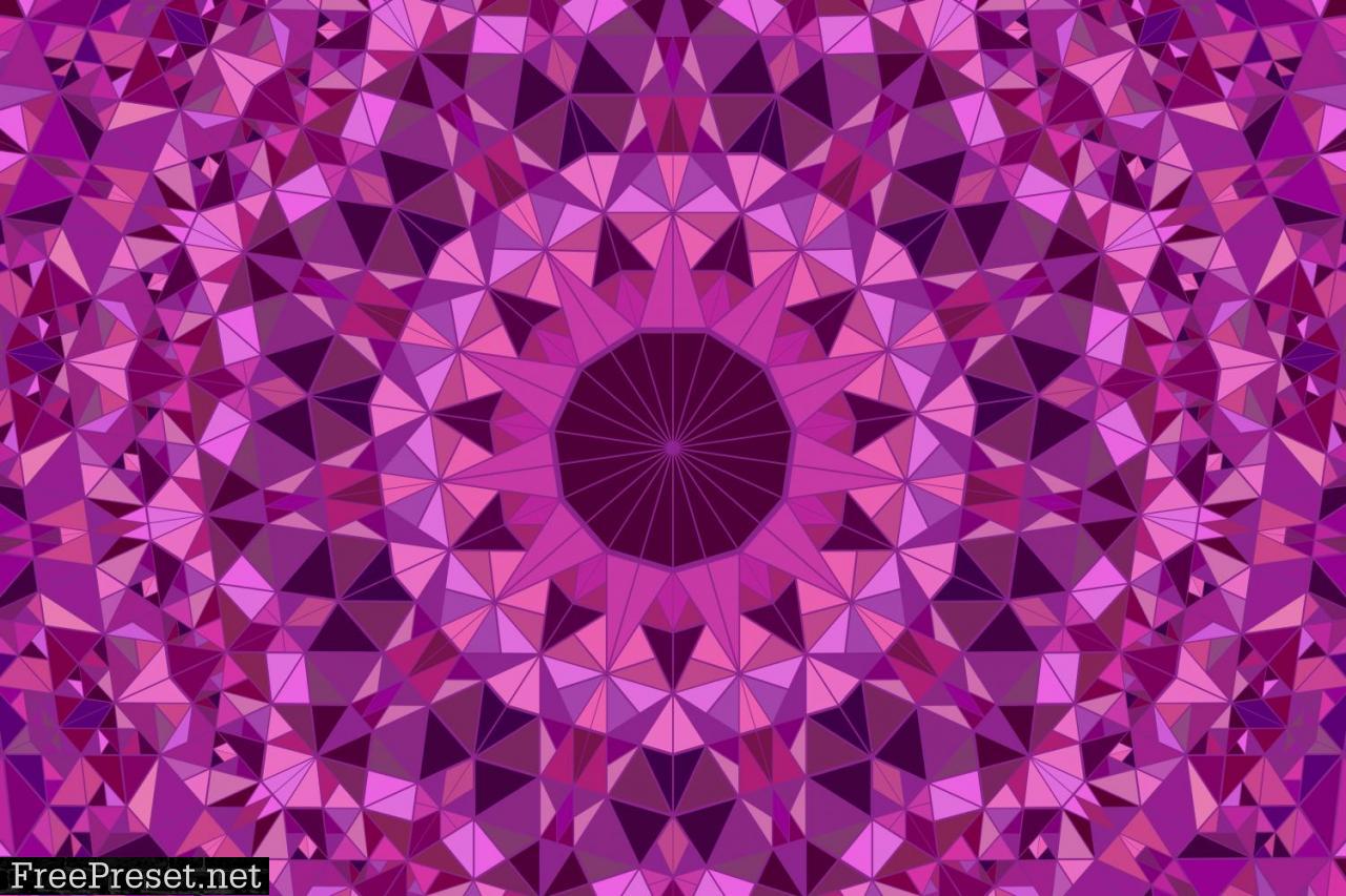 Triangle Mosaic Mandala Background