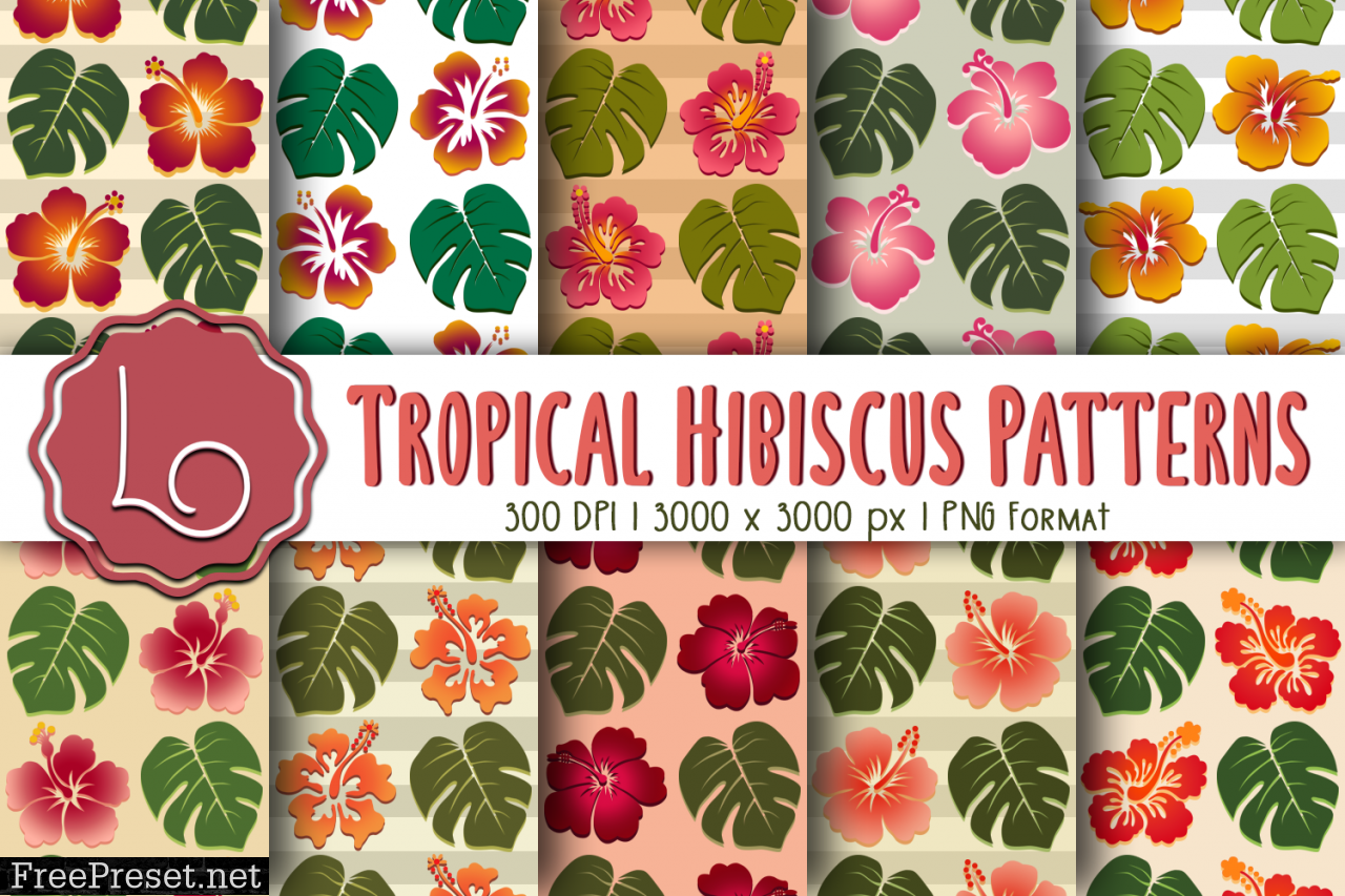 Tropical Hibiscus Patterns