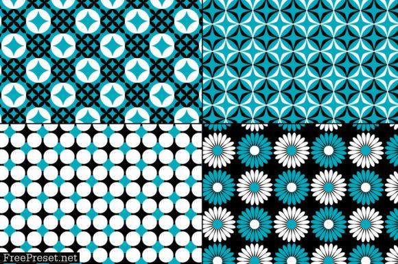 Turquoise, Black & White Patterns