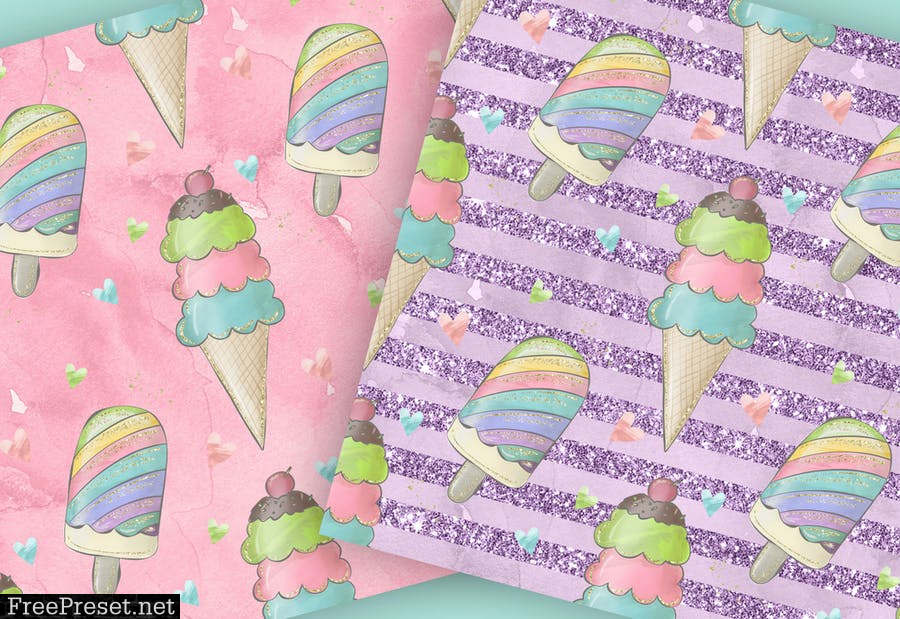 Unicorns digital paper pack DPSW478