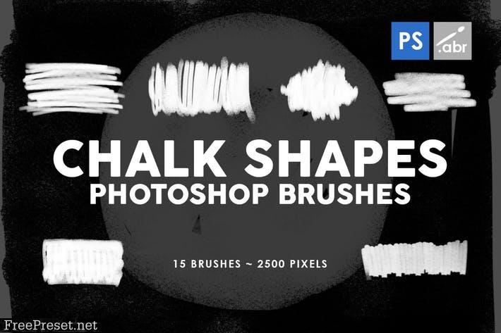 15 Chalk Shapes Photoshop Stamp Brushes BT3VHUN