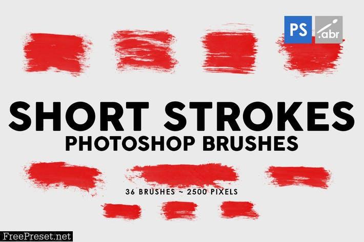 36 Short Ink Strokes Photoshop Stamp Brushes QKHAJTM