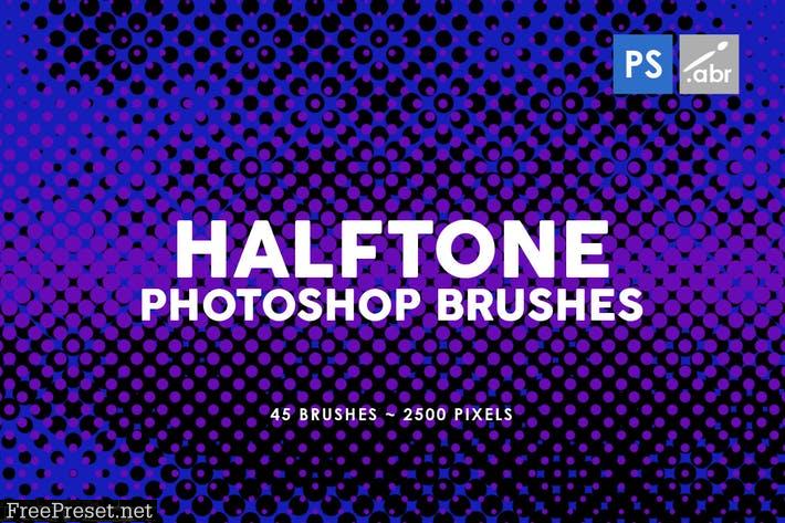 45 Halftone Photoshop Stamp Brushes N9MBPVE