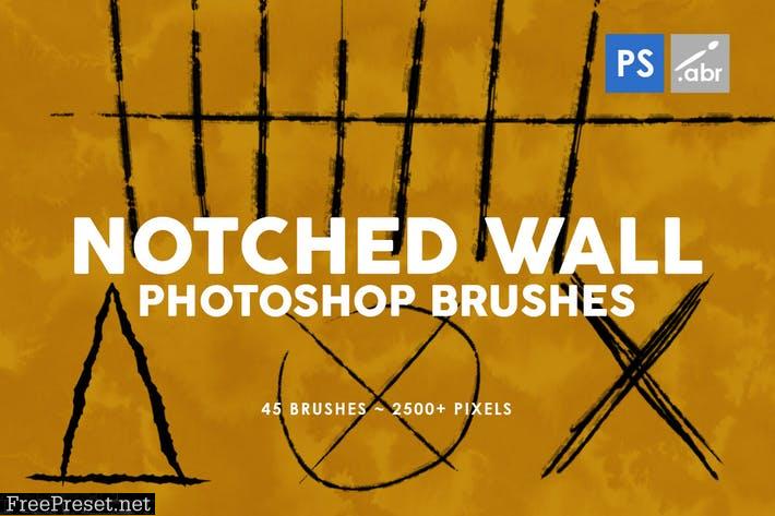 45 Notched Wall Photoshop Stamp Brushes 5SLUZGV