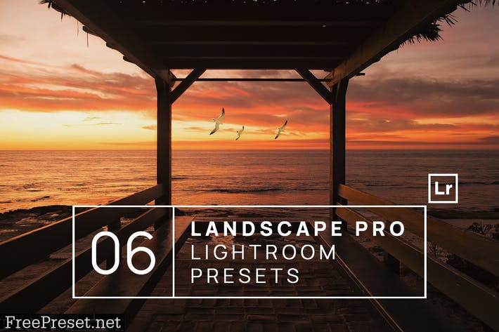 6 Landscape Pro Lightroom Presets + Mobile