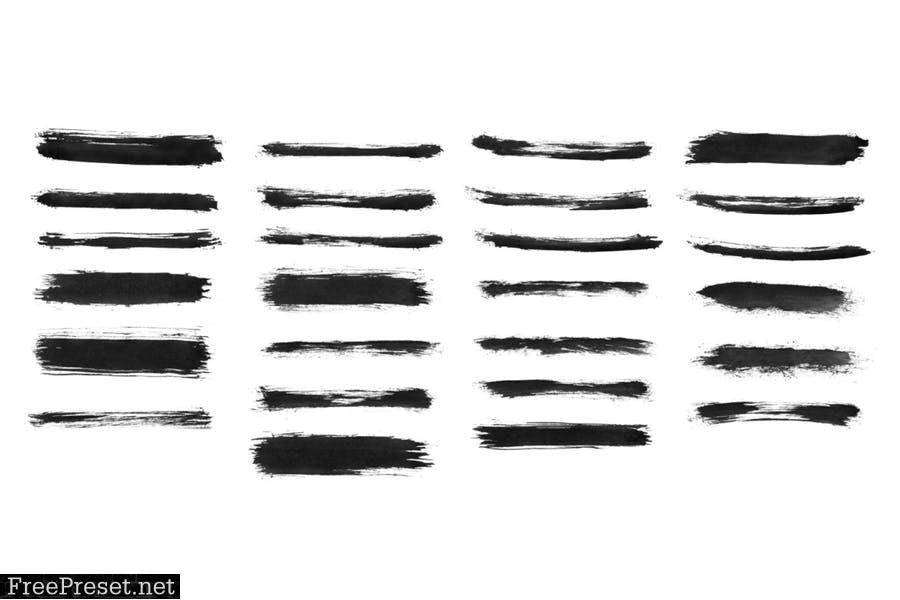 66 Long Ink Strokes Photoshop Stamp Brushes KWUYL5D