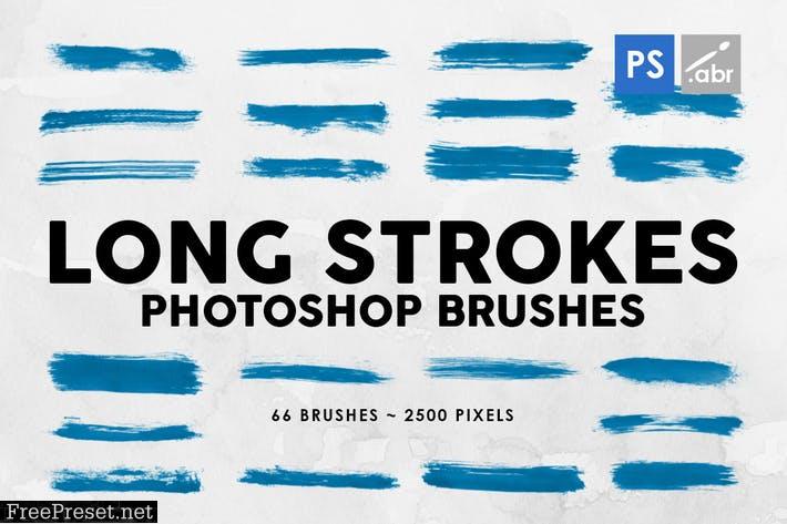 66 Long Ink Strokes Photoshop Stamp Brushes KWUYL5D