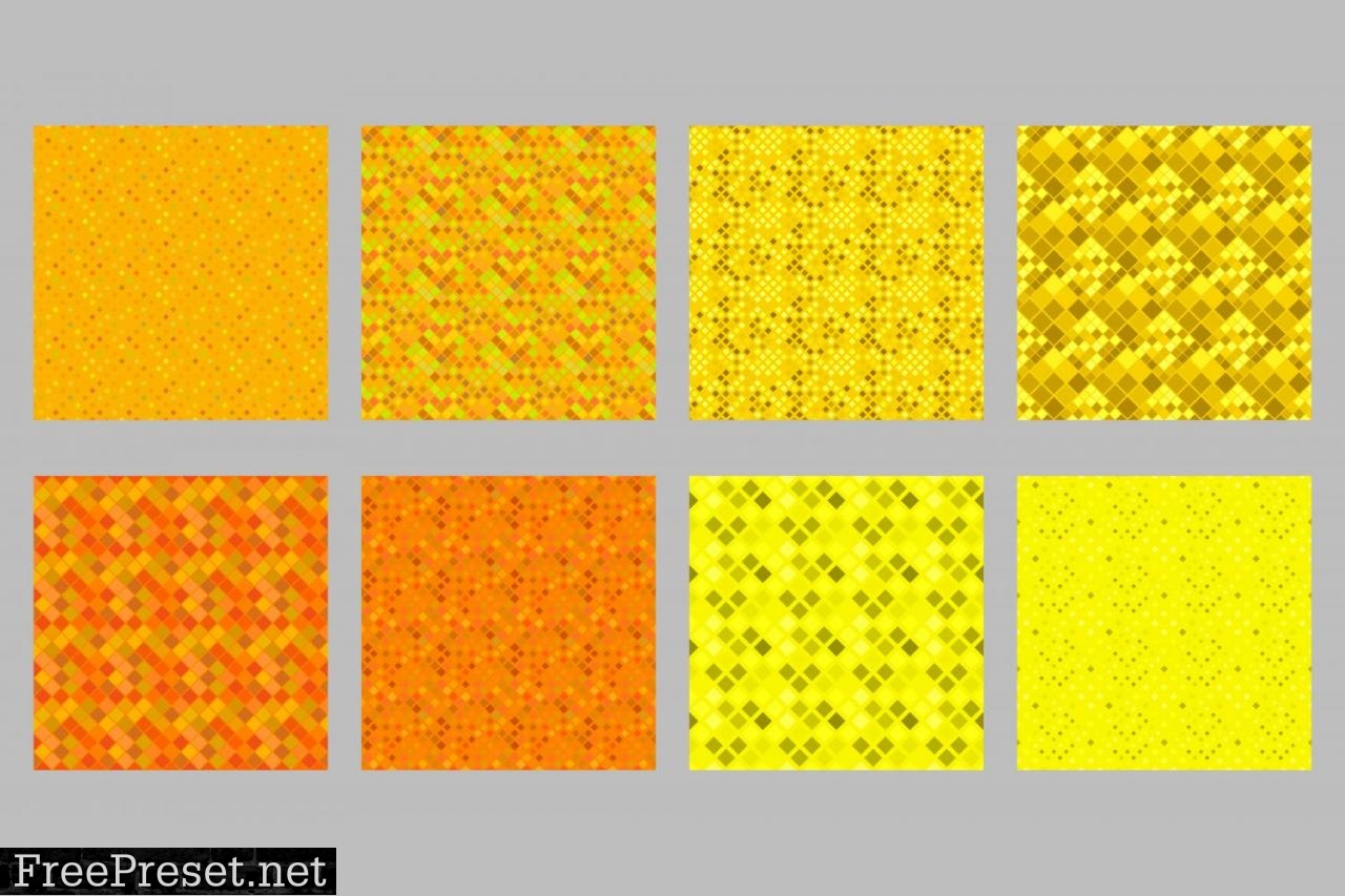 8 Seamless Golden Square Patterns