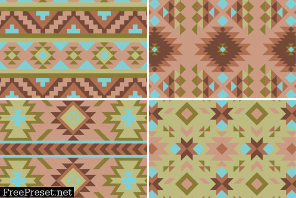 8 Southwest Patterns-Turquoise, Green