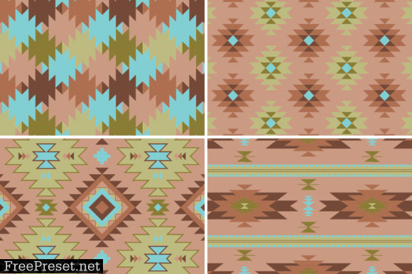 8 Southwest Patterns-Turquoise, Green