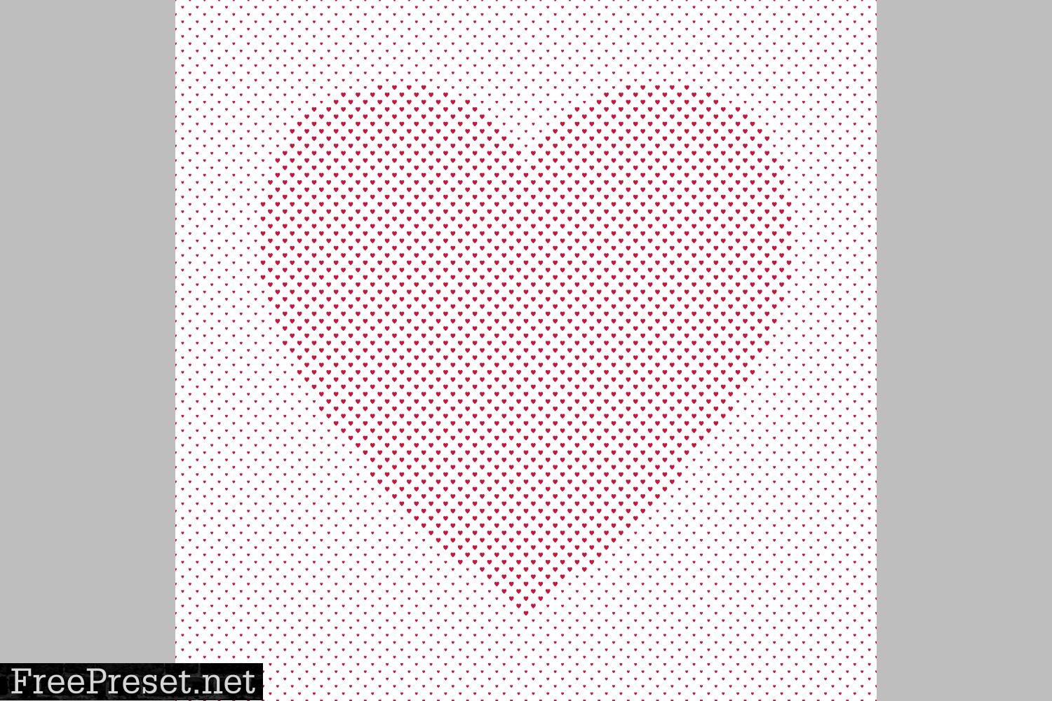 Halftone Heart Silhouette Background