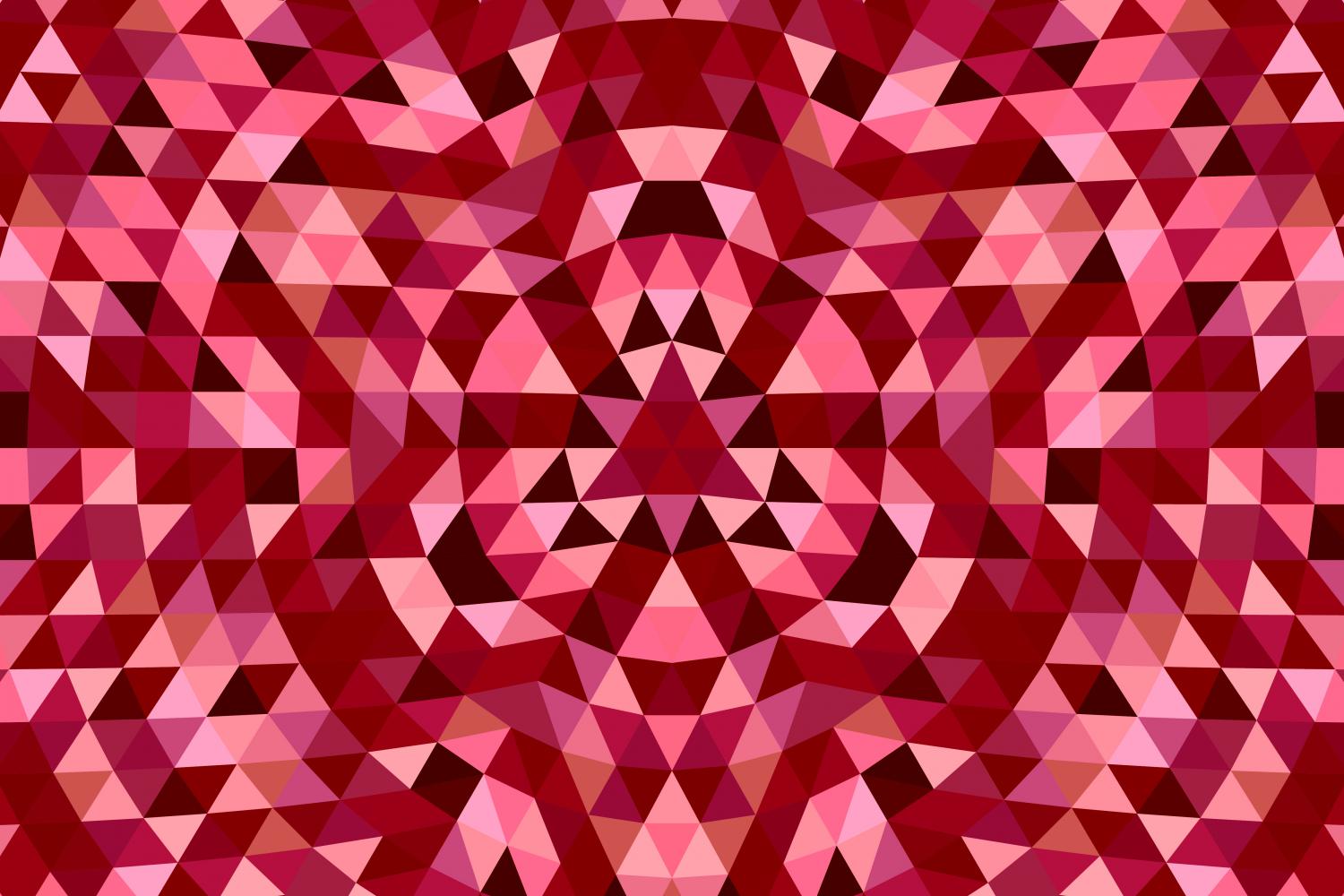 Triangle Mosaic Mandala Background