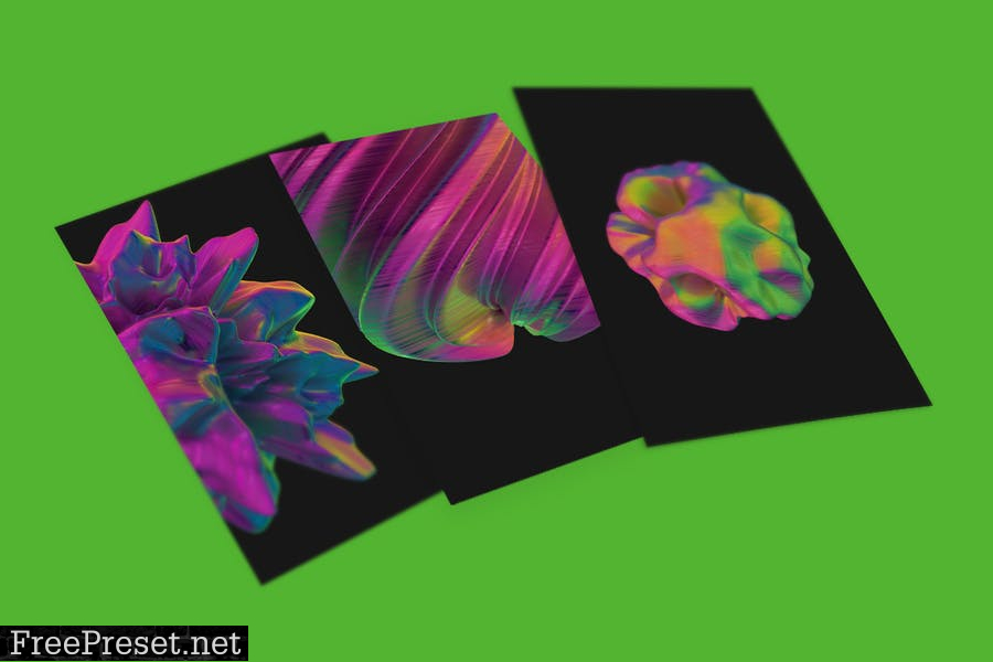 Abstract 3D Rendering of Organic Shapes 9NUJSBG