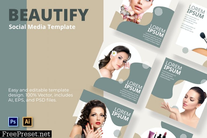 Beautify Social Media Template QFWG2ZN