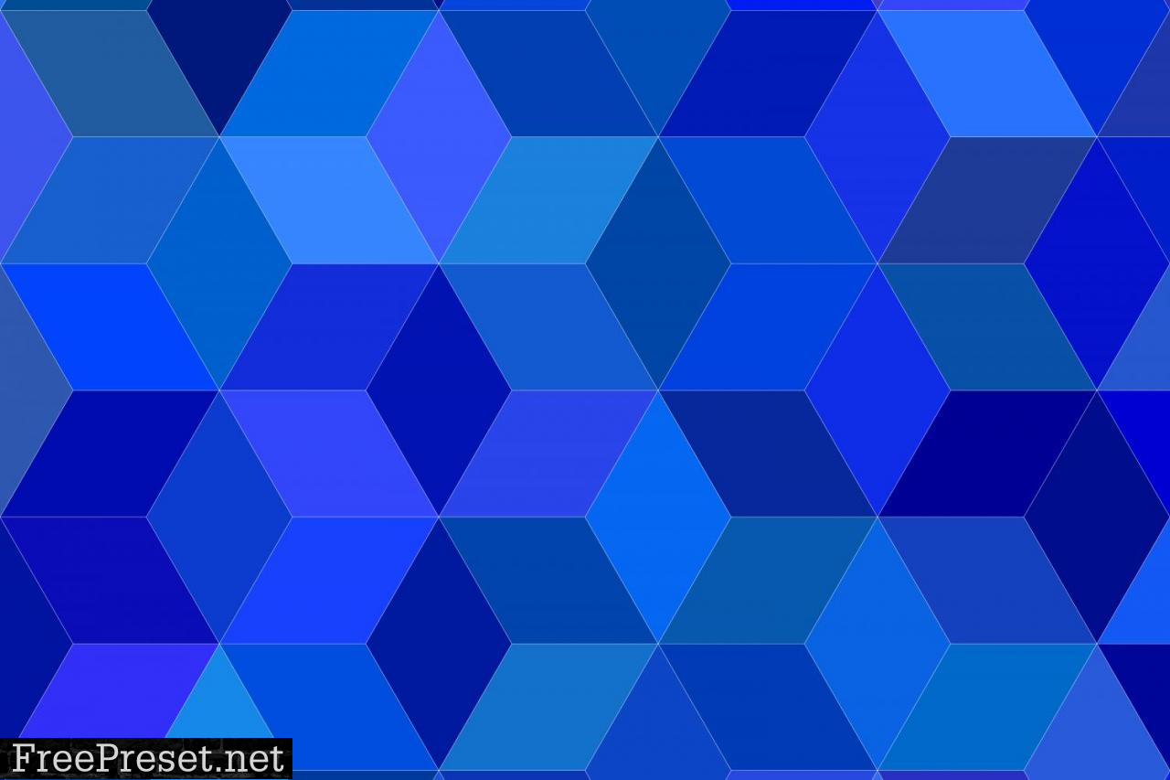 Blue 3D Cube Pattern Background