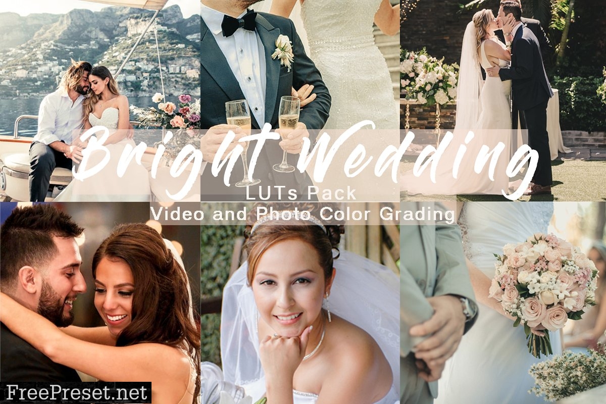 BRIGHT WEDDING - LUTs Pack 4934911