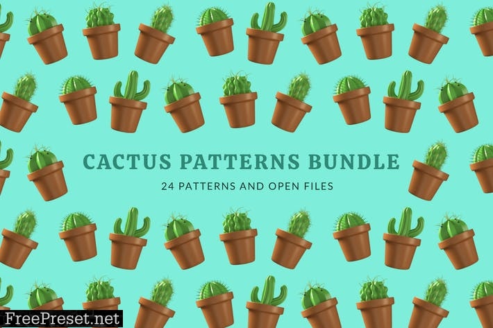 Cactus Plant Patterns Bundle PP547FH