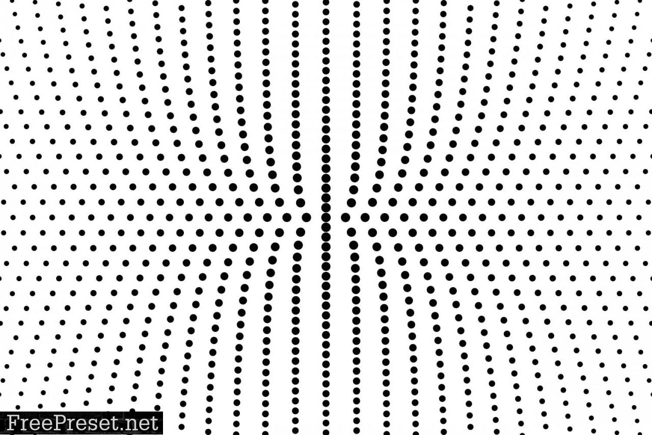 Circular Halftone Dot Pattern