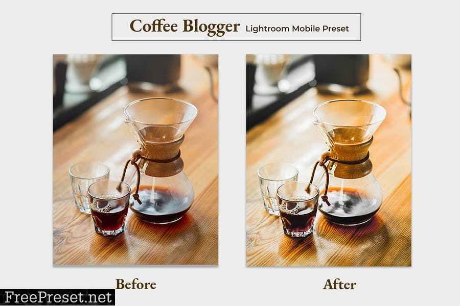 Coffee Blogger Lightroom Mobile Preset