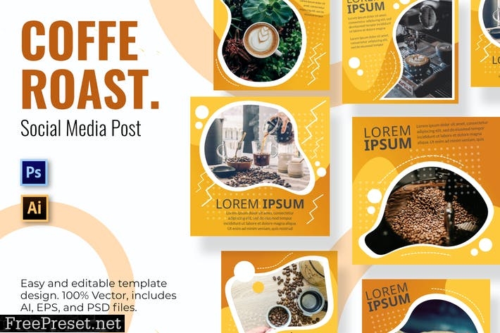 Coffee Social Media Template TQBJB4H