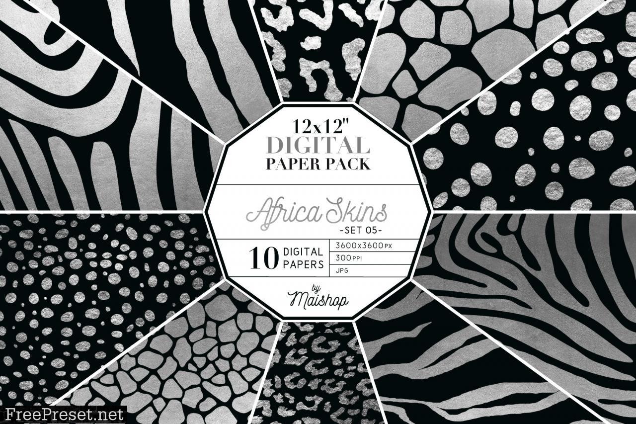 Digital Paper Africa Skins Set 05