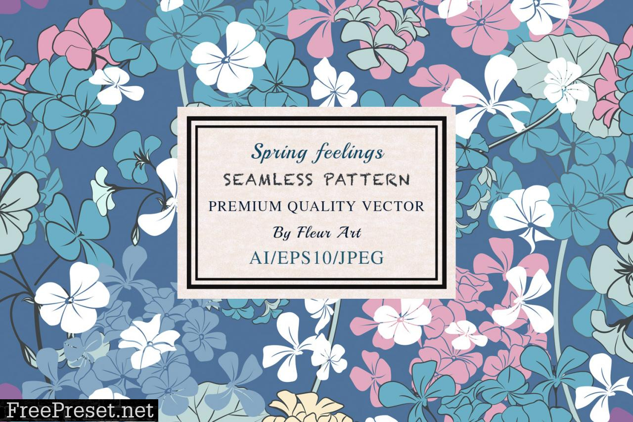 Floral Vector Pattern with Flowers