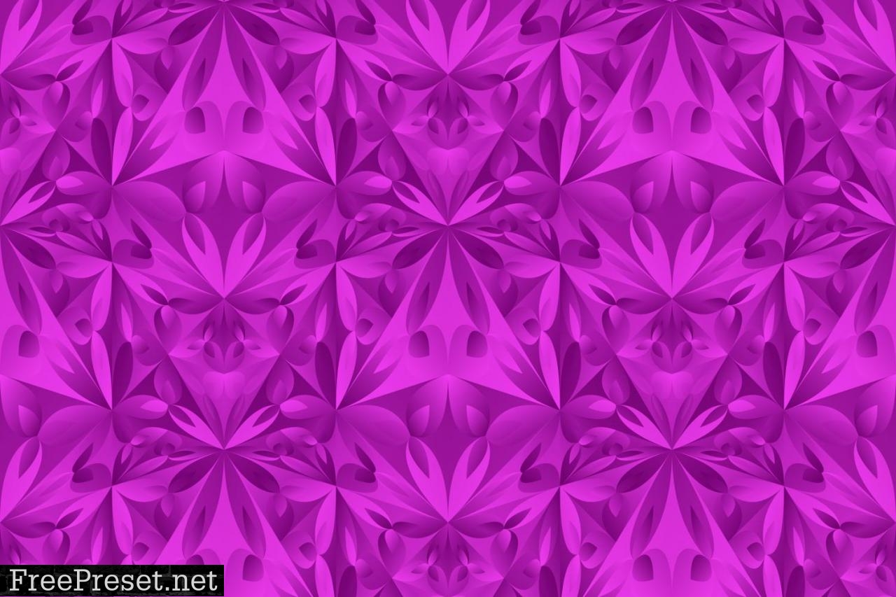 Gradient Seamless Floral Pattern