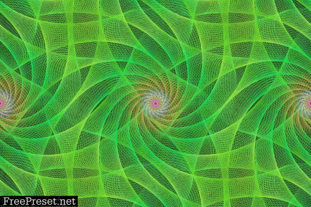 Green Seamless Fractal Pattern