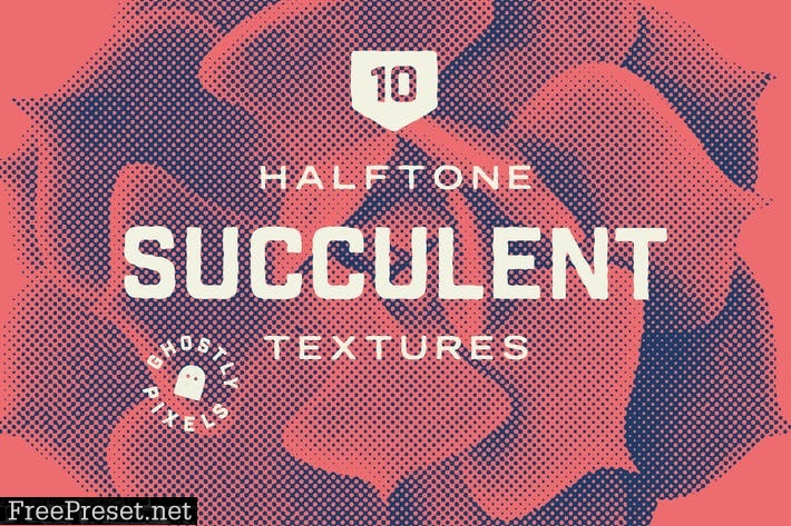 Halftone Vector Succulents T6HMGER