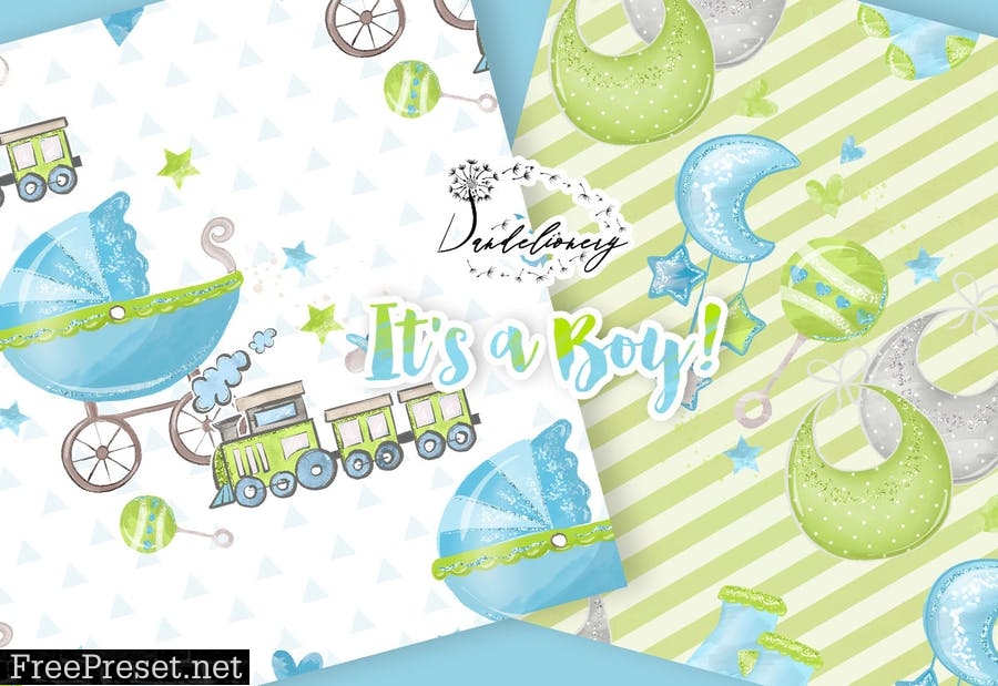 It's a Boy! digital paper pack YDC3CPA