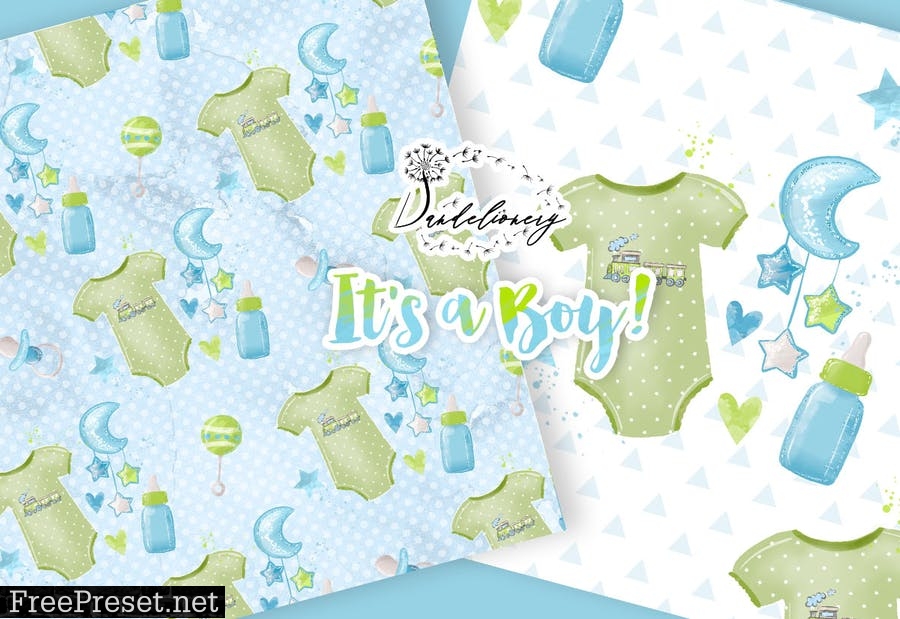 It's a Boy! digital paper pack YDC3CPA