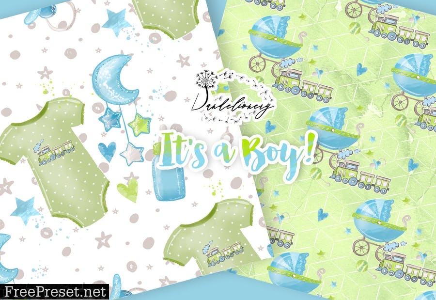 It's a Boy! digital paper pack YDC3CPA