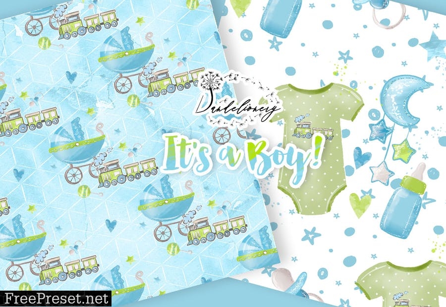 It's a Boy! digital paper pack YDC3CPA