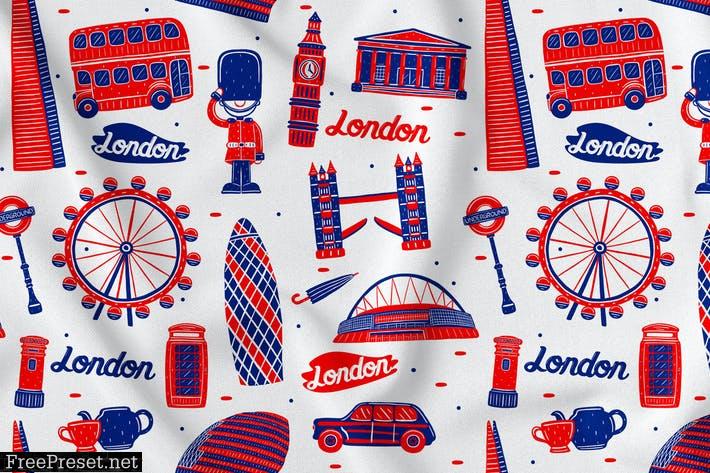 London Seamless Pattern YLHFLSA