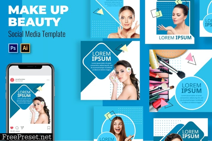 Make Up Social Media Template WPAHC24