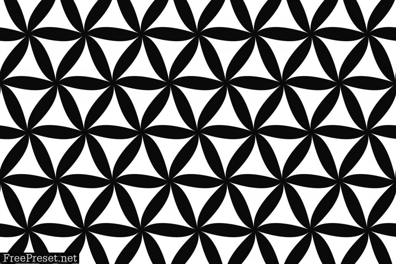 Monochrome Hexagonal Pattern