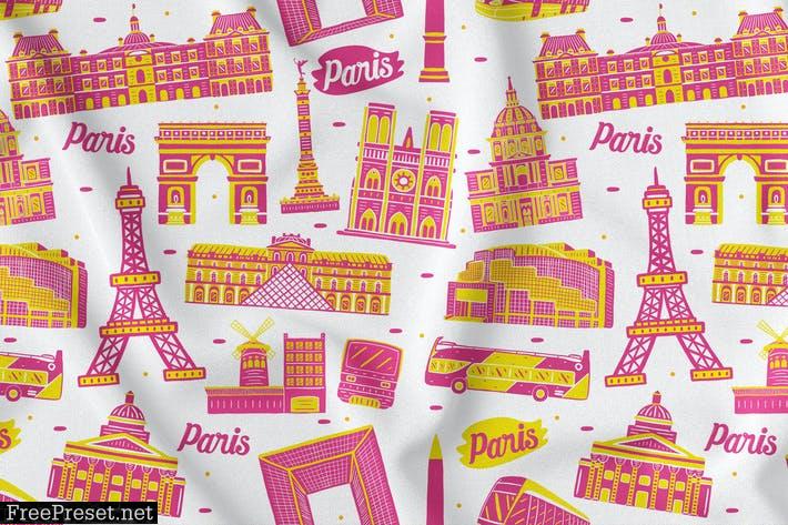 Paris Seamless Pattern CB9XMWG