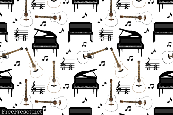 Piano and Guitars Pattern