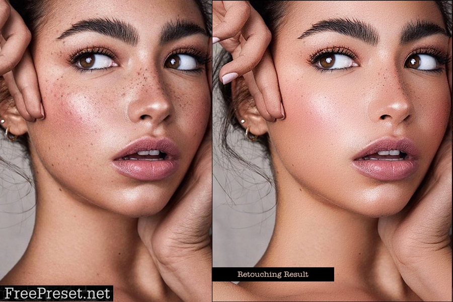 Realistic Skin Retouching PS Action 26204443