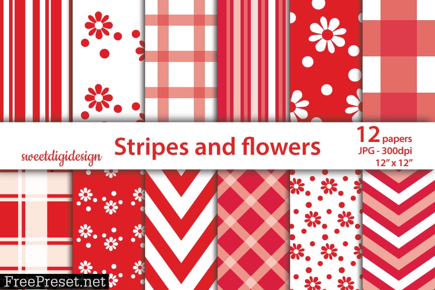 Red Mixed Seamless Patterns