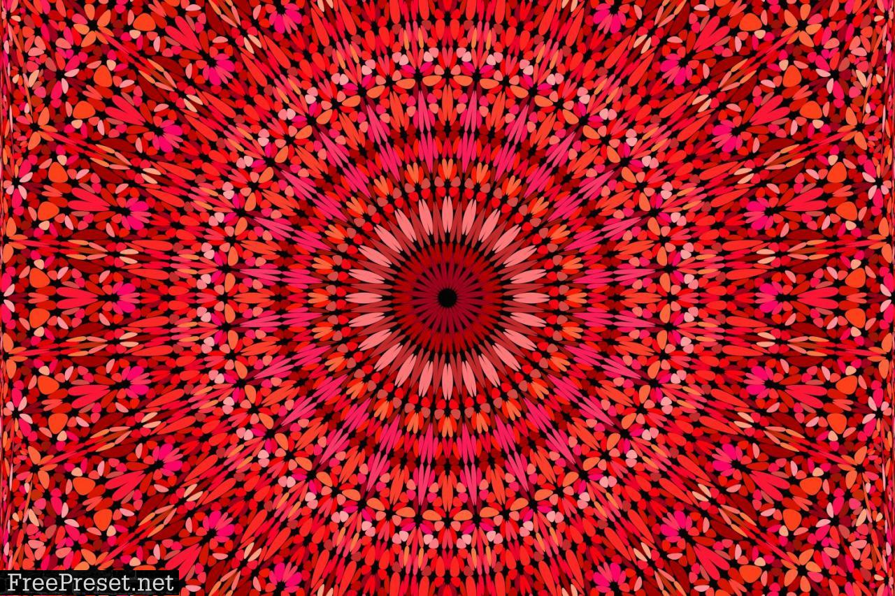 Red Seamless Mandala Pattern