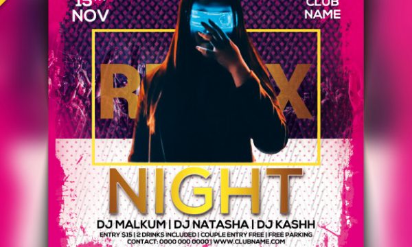 Remix night party flyer