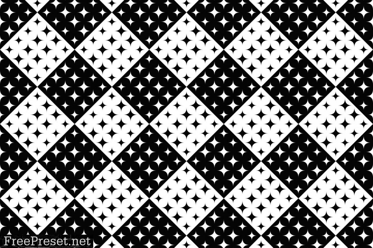 Seamless Curved Star Pattern