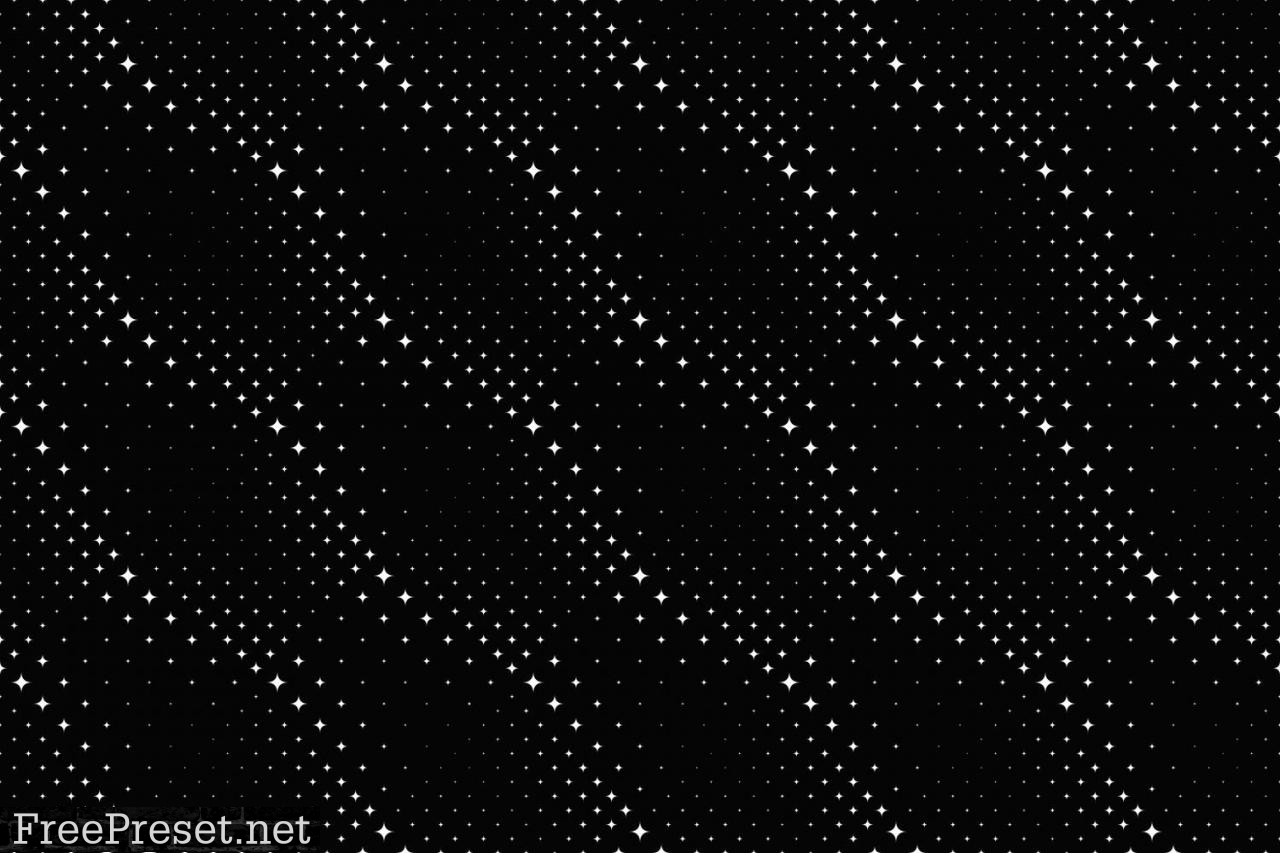 Seamless Monochrome Star Pattern